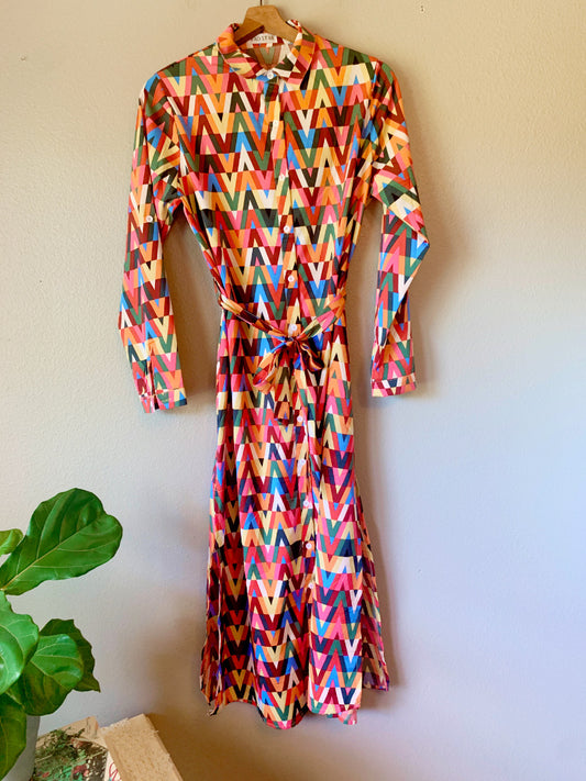(L) Geometric Maxi Dress