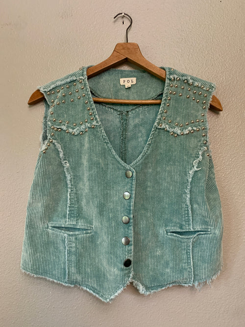(M) POL Corded & Studded Vest