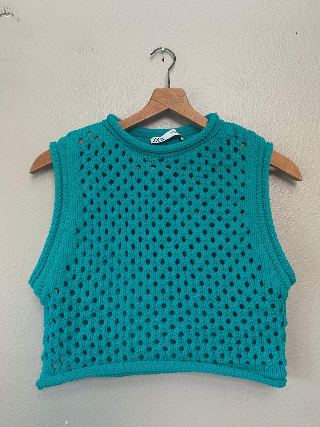 (S) Zara Crochet Knit Vest