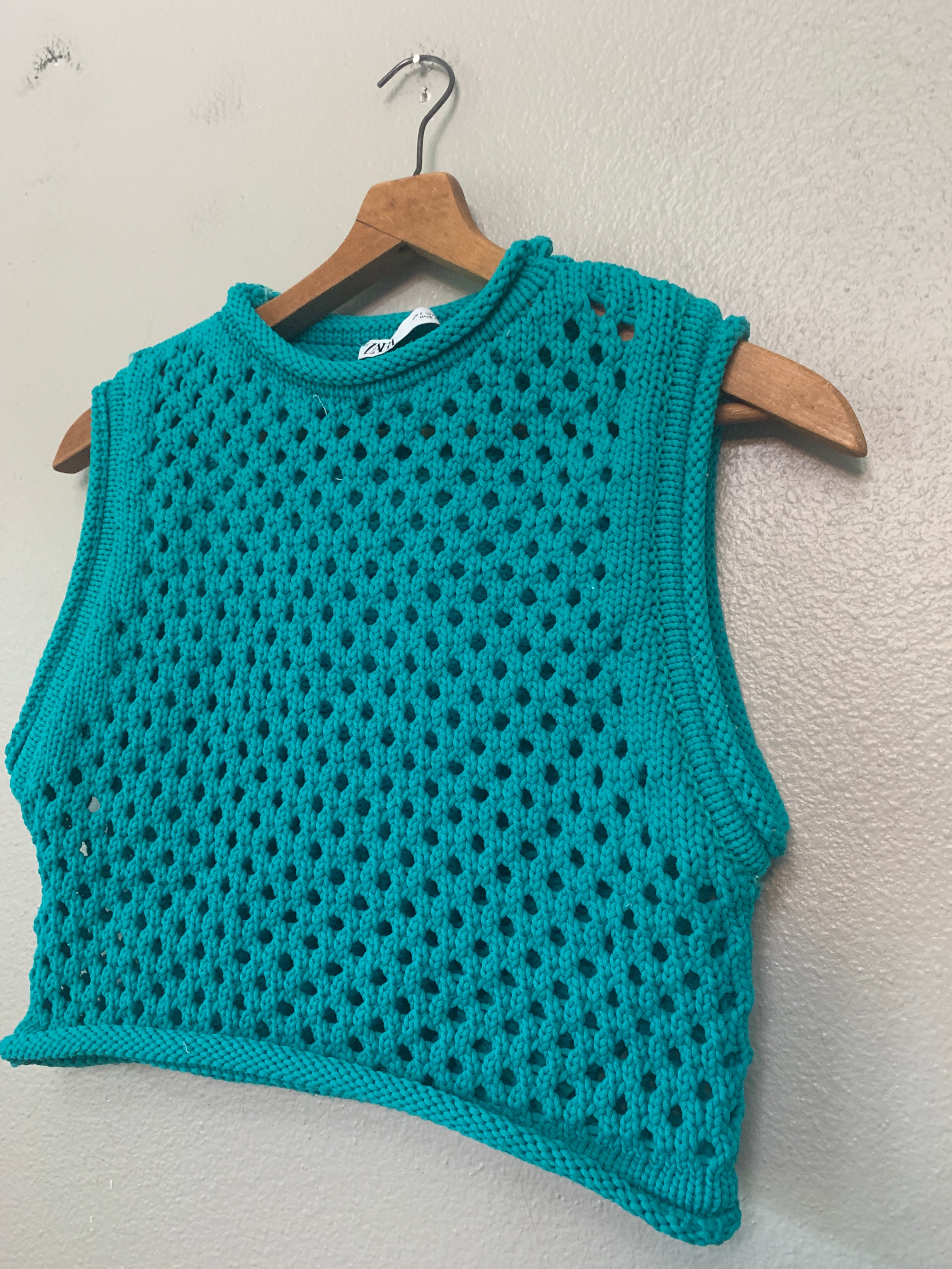 (S) Zara Crochet Knit Vest