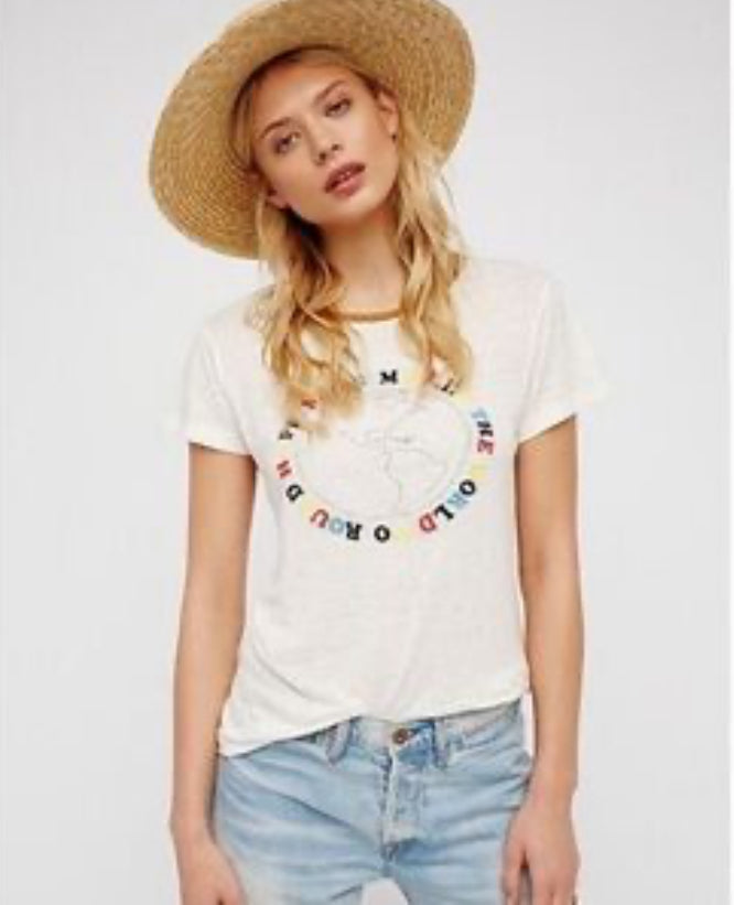 (XS) Free People Happiness Makes the World Go Round